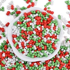 Perles de rocaille en verre sur le thème de Noël&nbsp;SEED-K010-03E