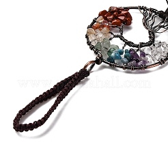 Jetons de chakra enveloppés de fil&nbsp;HJEW-H057-02D-01