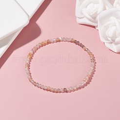 Bracciale elasticizzato in pietra di luna naturale da 3 mm per donna&nbsp;BJEW-JB07284-02