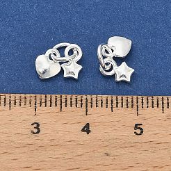 925 Herz- und Sternanhänger aus Sterlingsilber&nbsp;STER-P071-06S