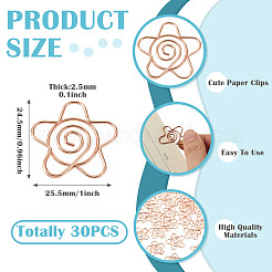 Clips de papel de hierro con forma de flor&nbsp;AJEW-TAC0006-32RG