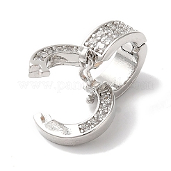Ringständer aus Messing mit Mikropflaster und klaren Zirkonia-Twist-Verschlüssen&nbsp;KK-A225-16P