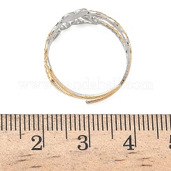 Offene Manschettenringe aus Edelstahl 304&nbsp;RJEW-Z121-02GP-03