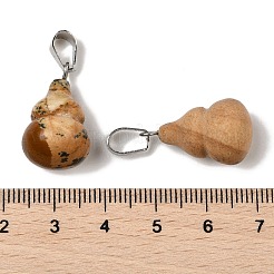 Natur Bildjaspisses Anhänger&nbsp;G-B127-03P-13