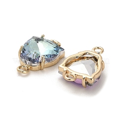 Ciondoli per connettori in vetro pavé in ottone&nbsp;X-GLAA-G111-10G