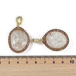 Anhänger aus natürlichem Crackle-Quarzkristall&nbsp;KK-P282-02G