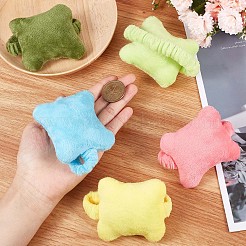 5 Stück 5 Farben knochenförmiges weiches Samt-Handgelenkband für die Maus&nbsp;AJEW-GF0007-06