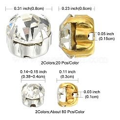 4 Stil Strass aufnähen&nbsp;KK-FS0001-08