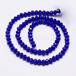 Chapelets de perle en verre imitation jade&nbsp;GLAA-F001-10x8mm-M