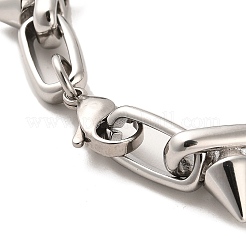 Anlaufgeschützte Gliederkettenarmbänder aus Edelstahl 304 mit Spikes&nbsp;BJEW-E094-13P