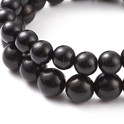 2 ensemble de bracelets extensibles en bois naturel&nbsp;BJEW-JB08255