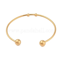 Bracelets manchettes tendance en acier inoxydable 304&nbsp;BJEW-H473-01G