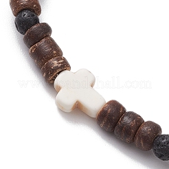 Braccialetti elasticizzati con perline rotonde miste da 4 mm&nbsp;BJEW-JB10260