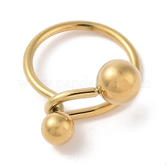 Anelli da dito in acciaio inossidabile 304 con placcatura ionica (ip) per donna&nbsp;RJEW-G315-06G