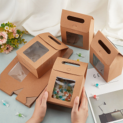 Kraftpapier Geschenkbox&nbsp;CON-WH0087-90B