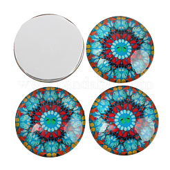 Geometriche fiore stampato cabochons di vetro&nbsp;GGLA-N004-25mm-G31
