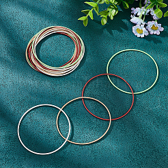 40 Stück 4 Stile Stahldraht Runde Schlangenkette Stretch-Armbänder Set&nbsp;BJEW-BC0001-20