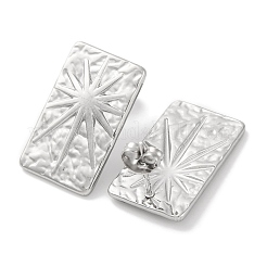Pendientes rectangulares de acero inoxidable 304 con forma de sol&nbsp;EJEW-D281-27S