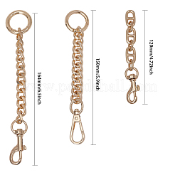 3 pieza de extensores de correa para bolso con cadena de eslabones de aleación y hierro de 3 estilos&nbsp;FIND-CA0007-77