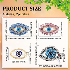 8 Stück handgefertigtes Ornamentzubehör in 4 Stilen&nbsp;DIY-FG0003-58