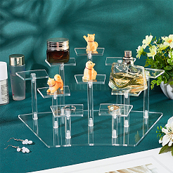 Minifiguren aus transparentem Acryl mit 10 Steckplatz zeigen Riser&nbsp;ODIS-WH0043-29B