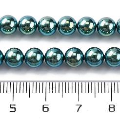 Fili di perle di vetro perlato placcato UV&nbsp;GLAA-F128-01A-T24