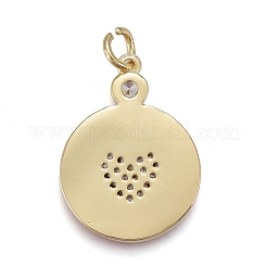 Ciondoli in ottone con micro pavé di zirconi&nbsp;ZIRC-M108-18A-G