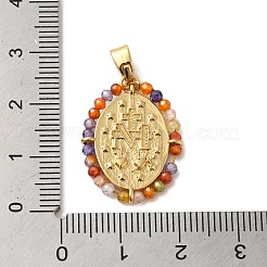 Placage en rack laiton micro pave pendentifs en zircone cubique colorée&nbsp;KK-G488-14G