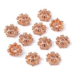 Coupelles en laiton avec zircone cubique à micro-pavé&nbsp;X-KK-K180-09RG