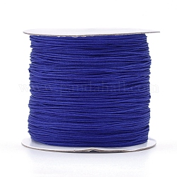 Нейлоновая нить, ювелирные изделия шнур нейлона для пользовательских ювелирных изделий делает тканые, синие, 0.6 мм, около 142.16 ярда (130 м) / рулон