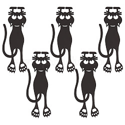 Акриловые закладки с кошками, букмейкер для студентов-учителей-книголюбов, чёрные, 123x36x2 мм