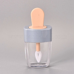 DIYリップグレーズボトル  アイスクリームリップグレーズチューブ  蓋付きの空き瓶  透明  6.8x3.2x2.35cm  容量：5ミリリットル