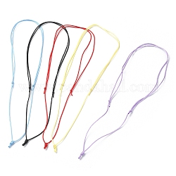 Adjustable Braided Nylon Cord Necklace Making, Mixed Color, 21-7/8~22-1/4 inch(55.6~56.4cm)