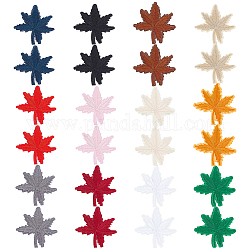 Pandahall 48 pièces patchs de feuilles d'érable patchs de broderie fer sur patchs coudre sur applique patch automne feuille d'automne appliques pour jeans robe chapeaux t-shirtsnouvelle année, 12 couleurs
