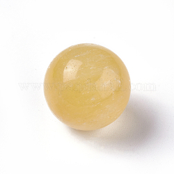 Cuentas de jade topacio naturales, esfera de piedras preciosas, redondo, sin agujero / sin perforar, 22mm