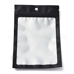 プラスチック製ジップロックバッグ  グラデーションカラーの収納袋  セルフシールバッグ  トップシール  窓と吊り下げ穴付き  長方形  ブラック  18x12x0.25cm  片側の厚さ：3.9ミル（0.1mm）  95~100個/袋
