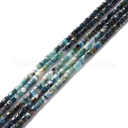 Natürlichen Turmalin Perlen Stränge, facettiert, Würfel, 2.5x2.5 mm, Bohrung: 0.7 mm, ca. 168 Stk. / Strang, 15.16 Zoll (38.5 cm)