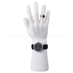 Maniquí masculino de pvc, soportes de exhibición de anillo de reloj de pulsera de joyería de mano derecha, estante de joyería modelo ficticio, blanco, 6.5x7.7x29 cm