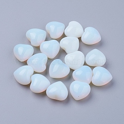 Opalit-Herz-Liebessteine, Taschenpalmensteine zum Reiki-Ausgleich, 15~15.5x15x10 mm