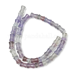 Chapelets de perles en fluorite naturel, baton de bambou, 12x8mm, Trou: 1.2mm, Environ 33 pcs/chapelet, 15.35'' (39 cm)