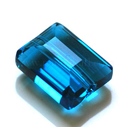 Imitazione branelli di cristallo austriaco, grado aaa, sfaccettato, rettangolo, dodger blu, 10x12x5.5mm, Foro: 0.9~1 mm