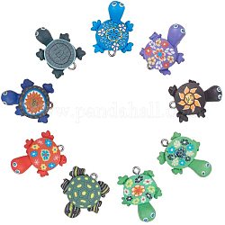 NBEADS 50 Pcs Polymer Clay Pendant Tortoise Polymer Clay for Phone Straps Key Bag Charms
