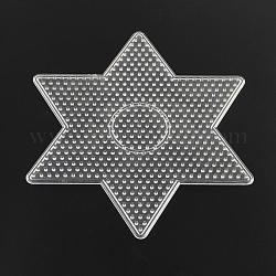 Tavole forate stelle abc plastica utilizzate per 5x5mm perline fai da te fusibile, chiaro, 164x143x5mm