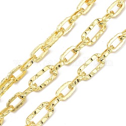 Сплав Фигаро цепь, с катушкой, долговечный, несварные, золотые, 14~21x7.5~9x2.5 мм, около 10.93 ярда (10 м) / рулон