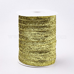Glitter sparkle ribbon, Polyester- und Nylonband, Gelb, 3/8 Zoll (9.5~10 mm), etwa 50 yards / Rolle (45.72 m / Rolle)