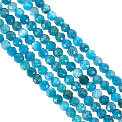 Olycraft 3 Strands Natural Apatite Beads Strands, Grade AA, Faceted, Round, 3mm, Hole: 0.5mm, about 132pcs/strand, 15.7 inch(40cm)