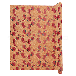 Tissu imitation cuir pu gaufré, pour accessoires de vêtement, motif rose, 140x50x0.05 cm