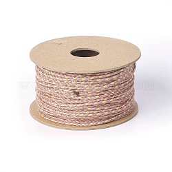 Cordon en coton macramé, corde tressée, pour accrocher au mur, artisanat, emballage cadeau, colorées, 2mm, environ 21.87 yards (20 m)/rouleau