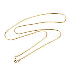 Collares de 304 acero inoxidable, con broches de langosta, collares de cadena serpiente, dorado, 29.9 pulgada (74.4 cm), 2mm
