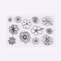 シリコーン切手  DIYスクラップブッキング用  装飾的なフォトアルバム  カード作り  花  透明  14~41x17~39mm